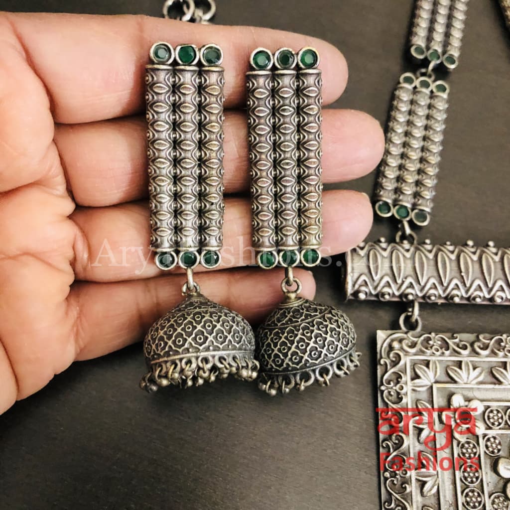 German Silver Earrings/oxidized Earrings/antique Silver/silver Look  Alike/lightweight/tribal/afghani/indian Jewelry/boho Jewelry/pakistani -  Etsy Sweden